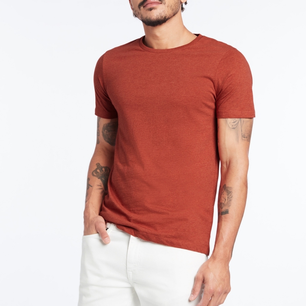 MARCS Rust Orange Cotton Short Sleeve Tee T Shirt - Picture 1 of 7